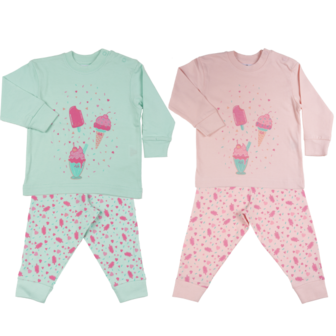 mint en roze pyjama