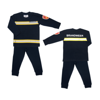 Brandweerpyjama Navy maat 92, 98, 104, 110, 116, 122, 128