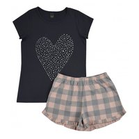 Meisjes shortama met roezelbroekje Maat 98 - 122