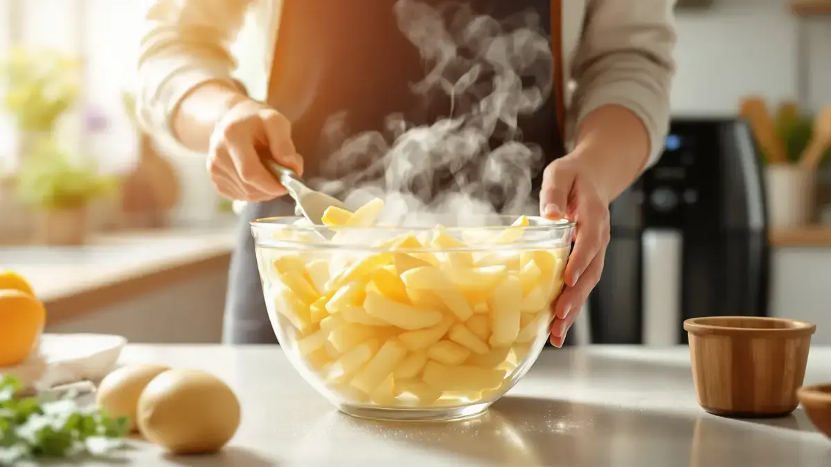 Met deze truc met heet water worden je Airfryer-frietjes perfect krokant