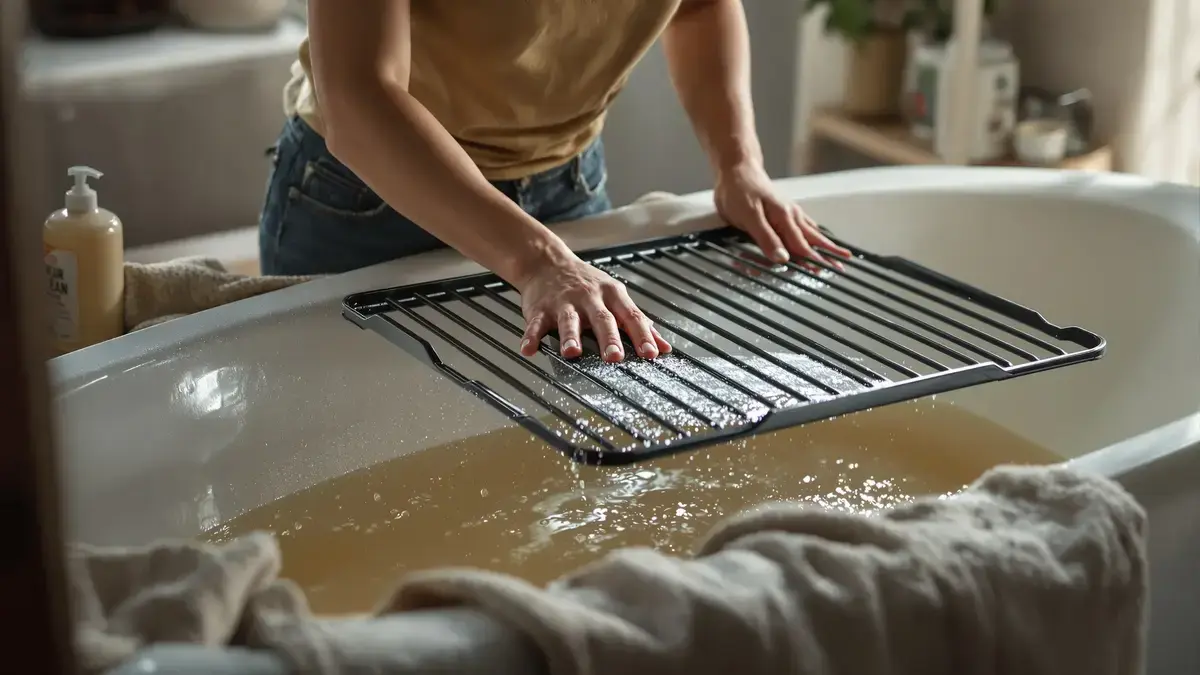 Deze eenvoudige en effectieve methode helpt u om opnieuw van het schoonmaken van zwarte ovenroosters te houden