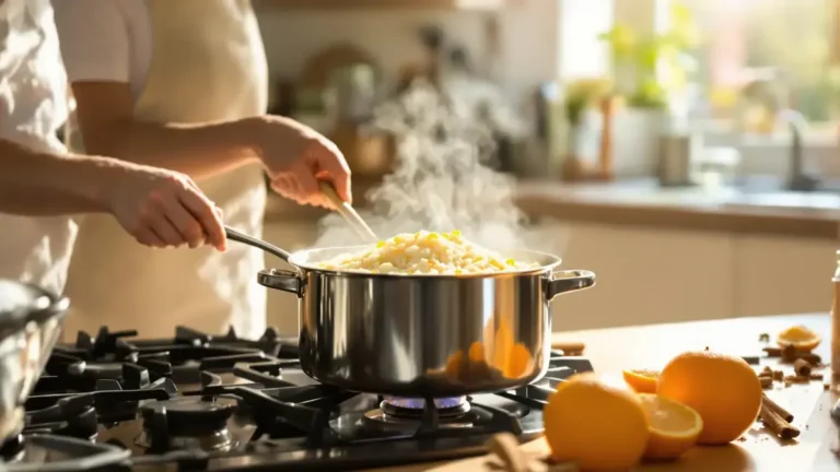Deze rijstpap met sinaasappel en specerijen is een zijdezacht en betaalbaar dessert