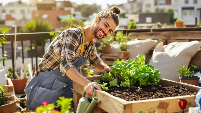 Een zelfgemaakte groentebak van pallets maakt tuinieren gemakkelijker zonder extra inspanning